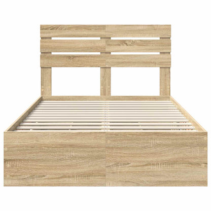 Struttura del letto con cassetto Rovere Sonoma 120 x 190 cm | homemem39