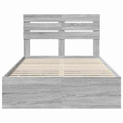 Struttura del letto con cassetto Grigio Sonoma 120 x 190 cm | homemem39