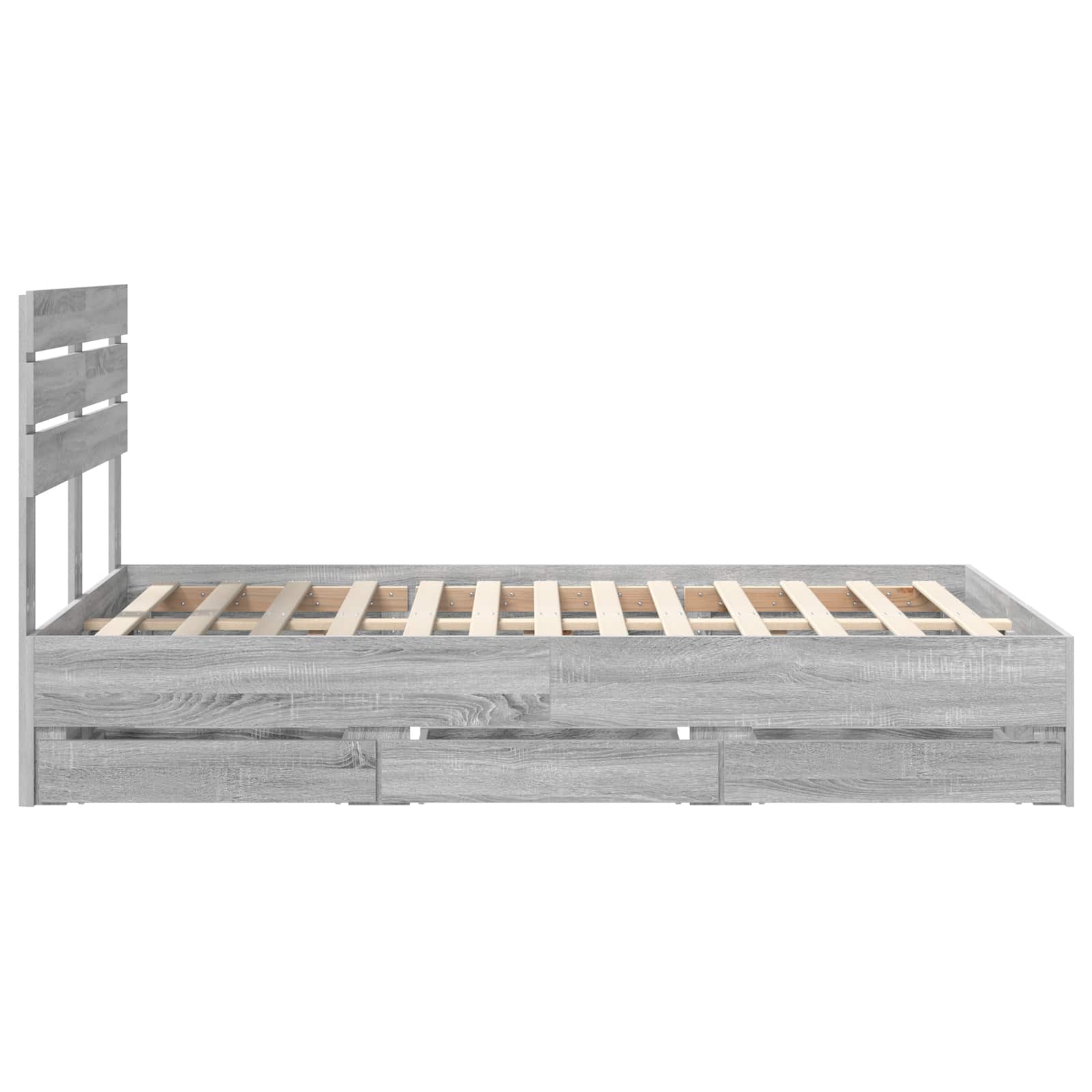 Struttura del letto con cassetto Grigio Sonoma 120 x 190 cm | homemem39