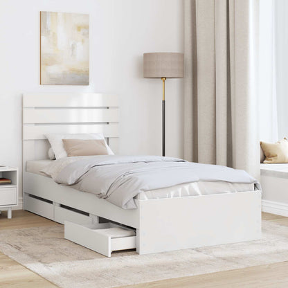 Struttura del letto Bianco 100 x 200 cm Legno Ingegnerizzato