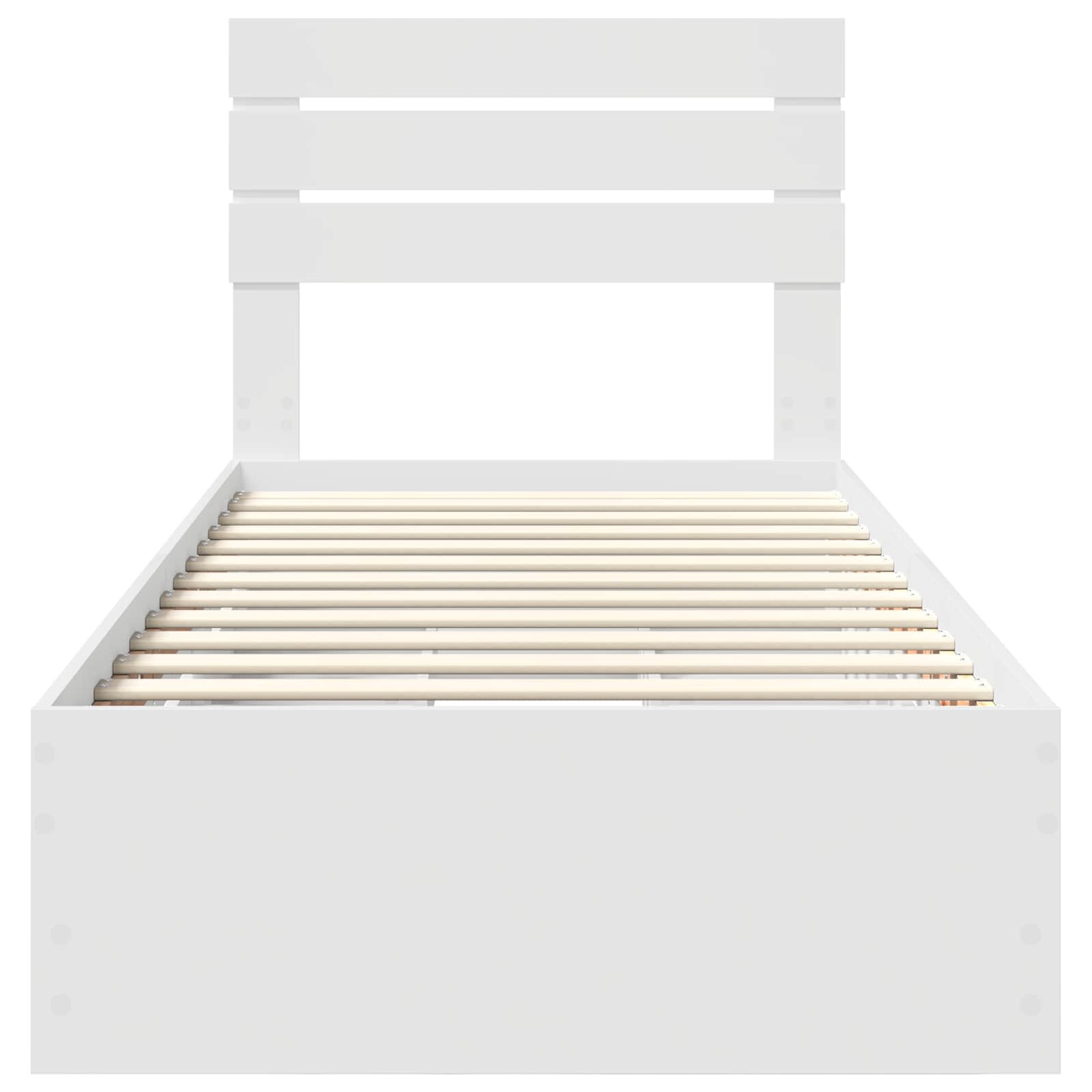 Struttura del letto Bianco 100 x 200 cm Legno Ingegnerizzato | homemem39
