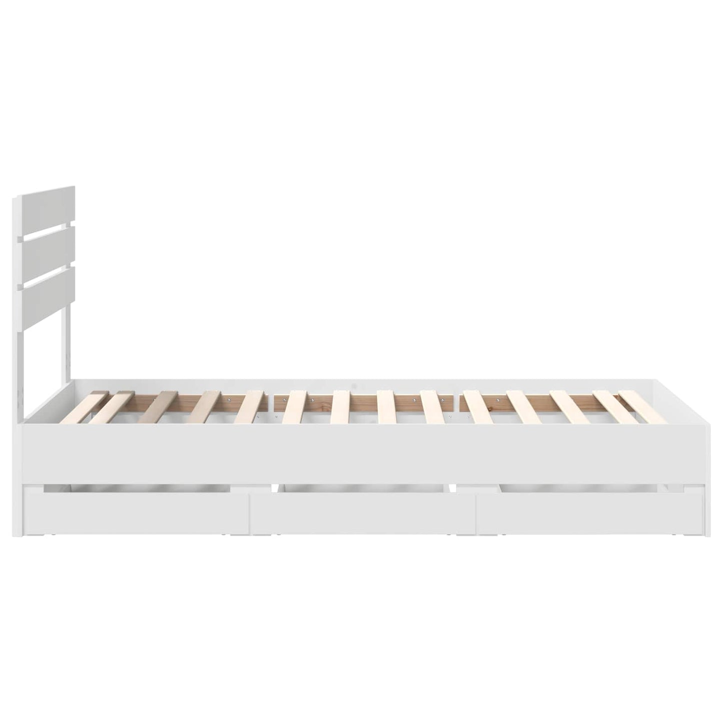 Struttura del letto Bianco 100 x 200 cm Legno Ingegnerizzato | homemem39