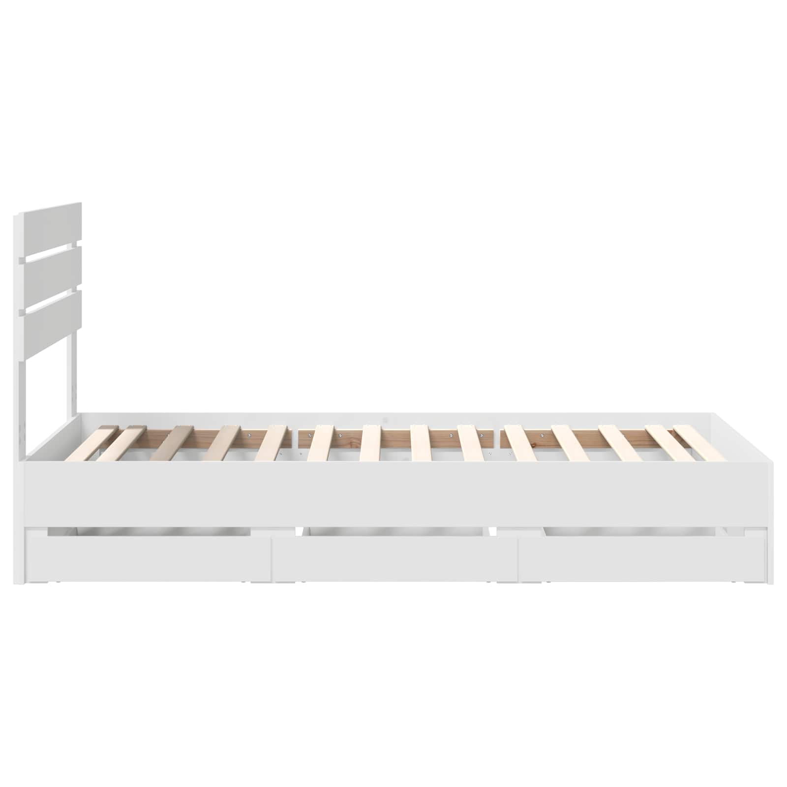 Struttura del letto Bianco 100 x 200 cm Legno Ingegnerizzato | homemem39