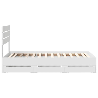 Struttura del letto Bianco 100 x 200 cm Legno Ingegnerizzato | homemem39
