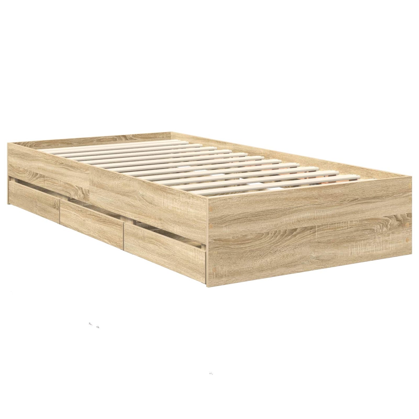 Struttura del letto con cassetto Rovere Sonoma 100 x 200 cm | homemem39
