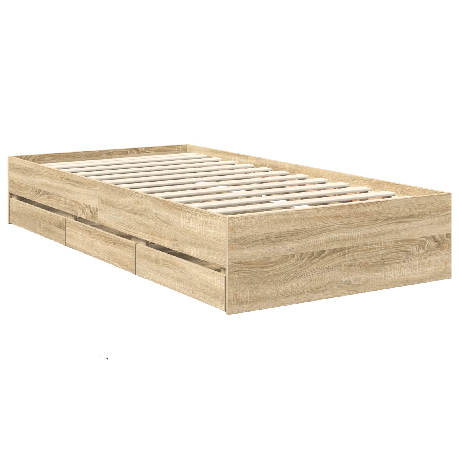 Struttura del letto con cassetto Rovere Sonoma 100 x 200 cm | homemem39