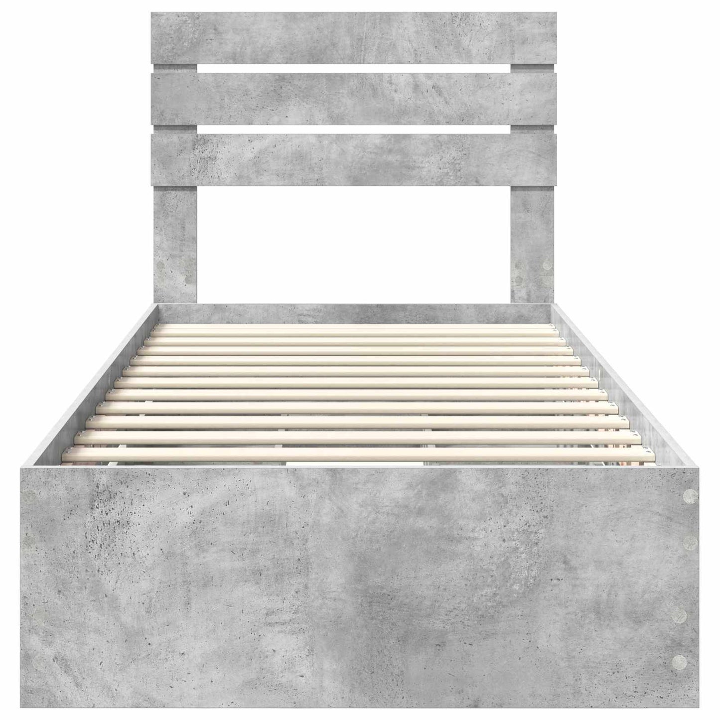 Struttura del letto con cassetto Grigio cemento 90 x 190 cm