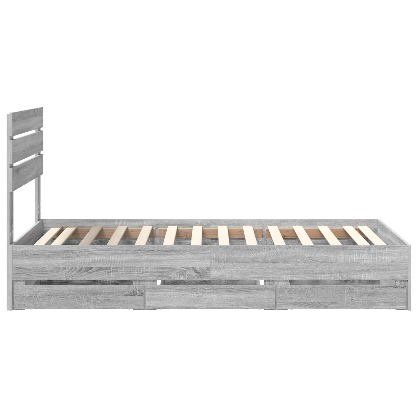 Struttura del letto con cassetto Grigio Sonoma 90 x 200 cm | homemem39