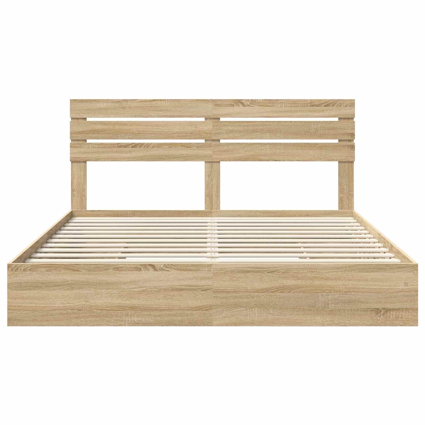 Letto con Contenitore con testiera Rovere Sonoma 180 x 200 cm | homemem39