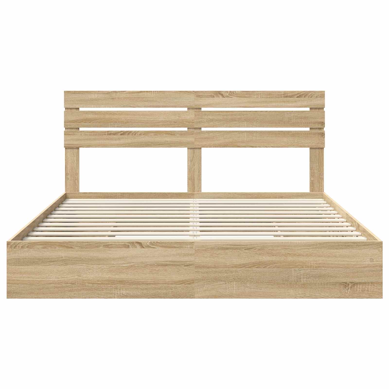 Letto con Contenitore con testiera Rovere Sonoma 180 x 200 cm | homemem39