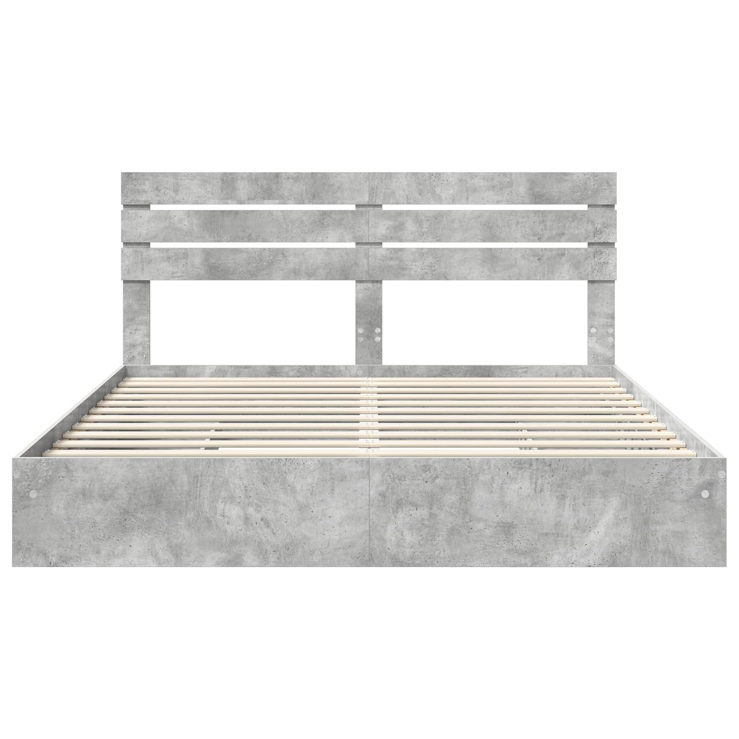 Letto con Contenitore con testiera Grigio cemento 180 x 200 cm | homemem39