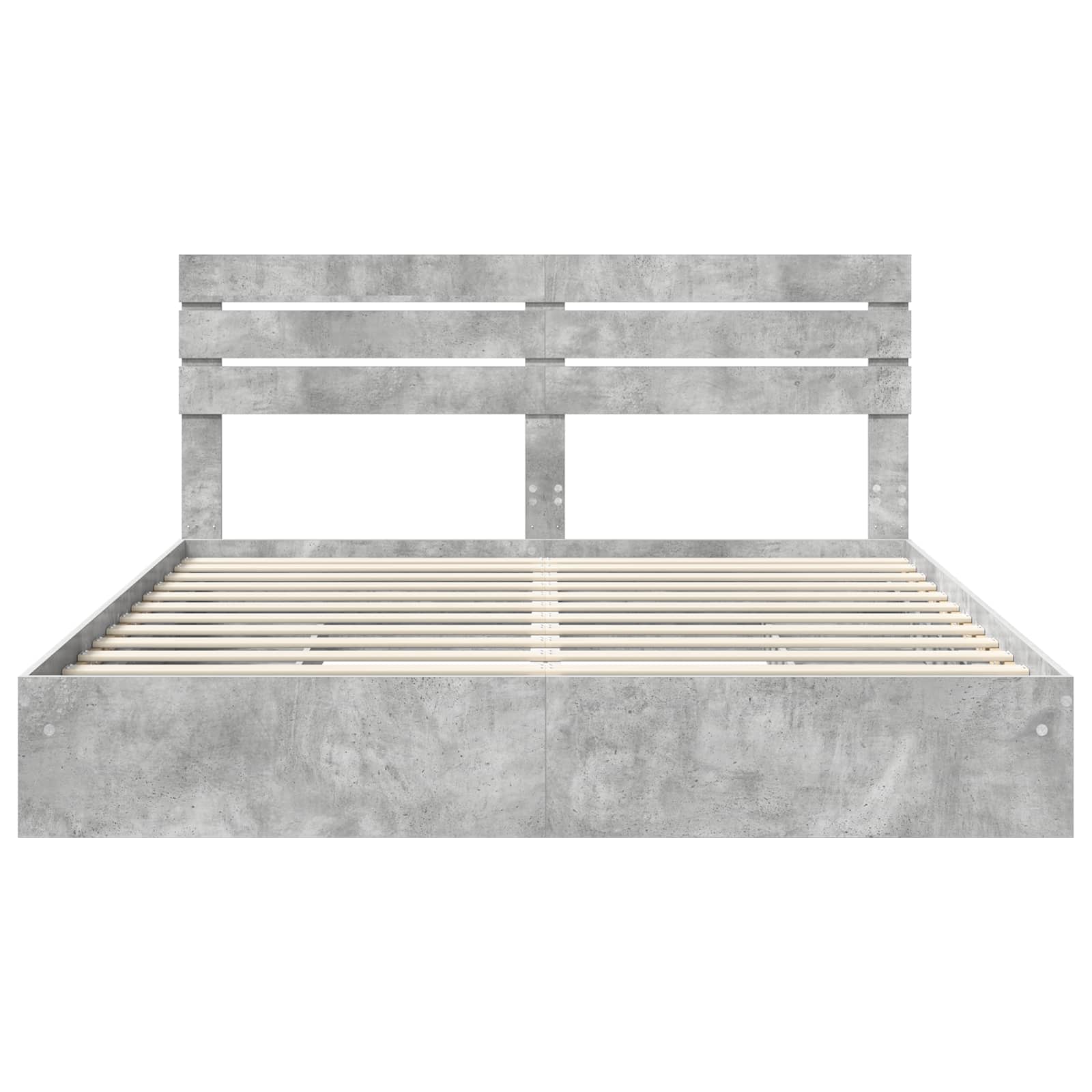Letto con Contenitore con testiera Grigio cemento 180 x 200 cm | homemem39