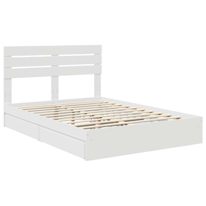 Letto con Contenitore Bianco 160 x 200 cm Legno multistrato | homemem39