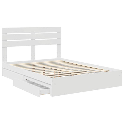 Letto con Contenitore Bianco 160 x 200 cm Legno multistrato | homemem39