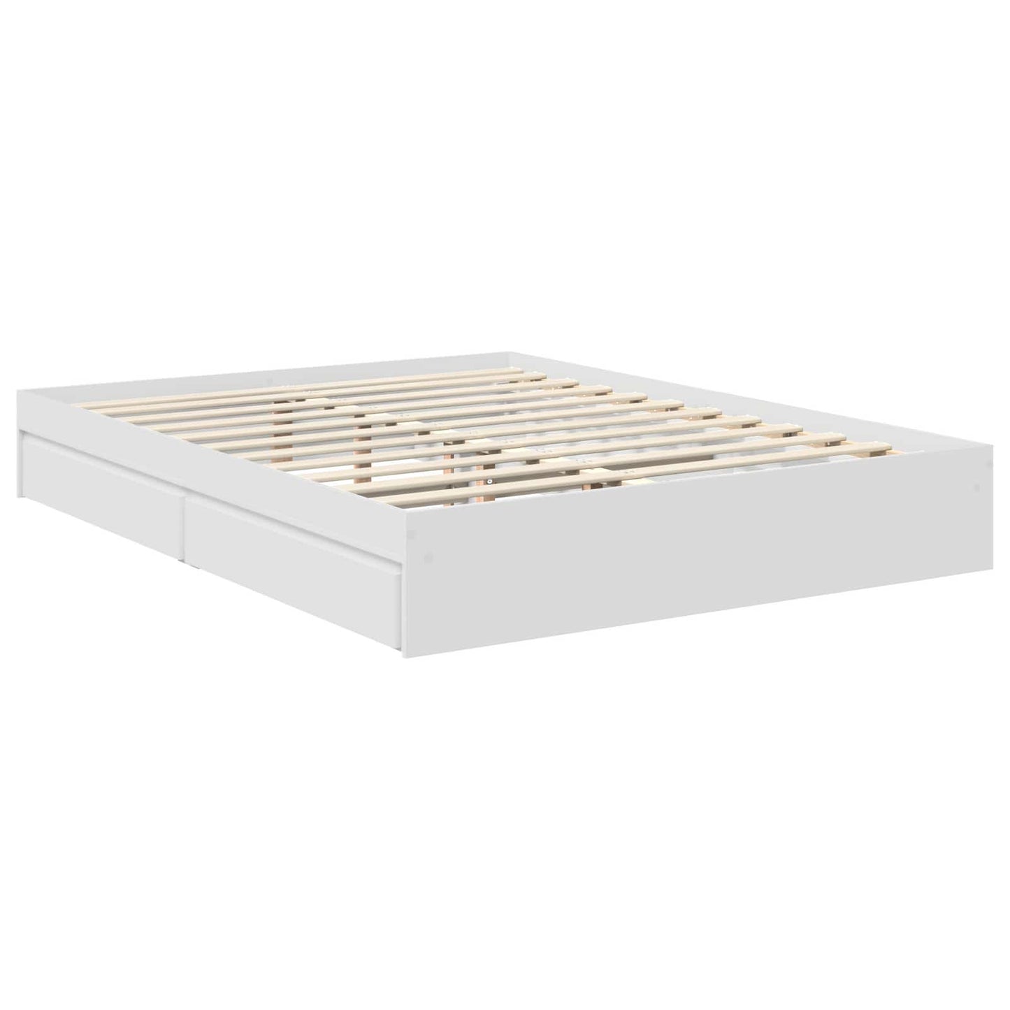 Letto con Contenitore Bianco 160 x 200 cm Legno multistrato | homemem39
