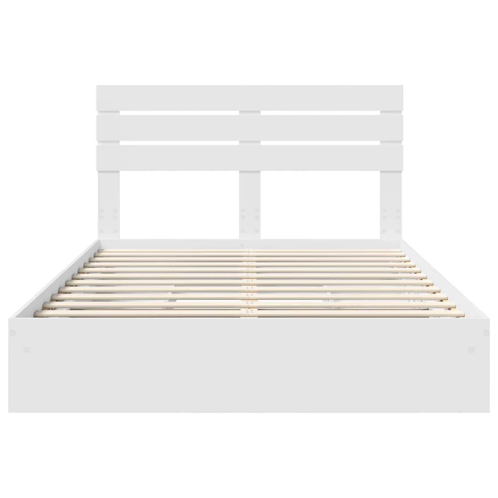 Letto con Contenitore Bianco 160 x 200 cm Legno multistrato | homemem39