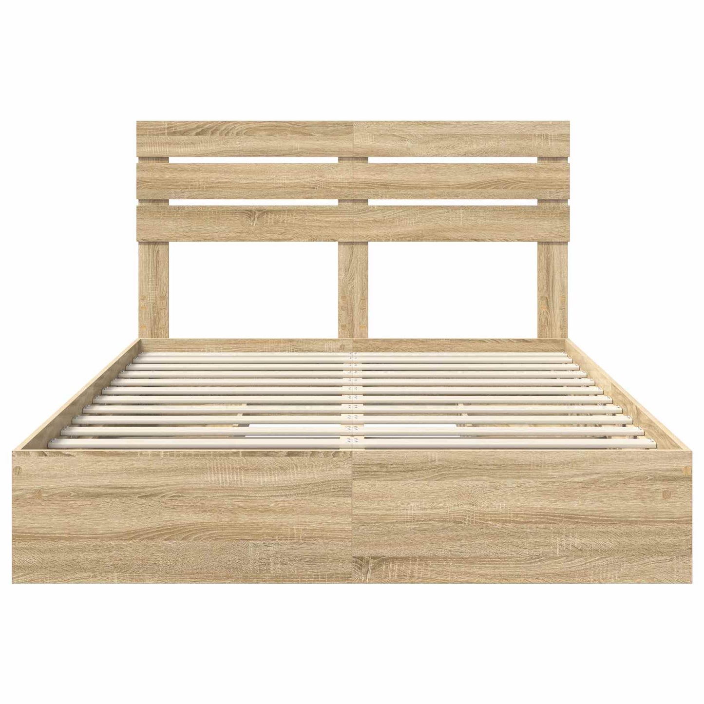 Letto con Contenitore con testiera Rovere Sonoma 160 x 200 cm | homemem39