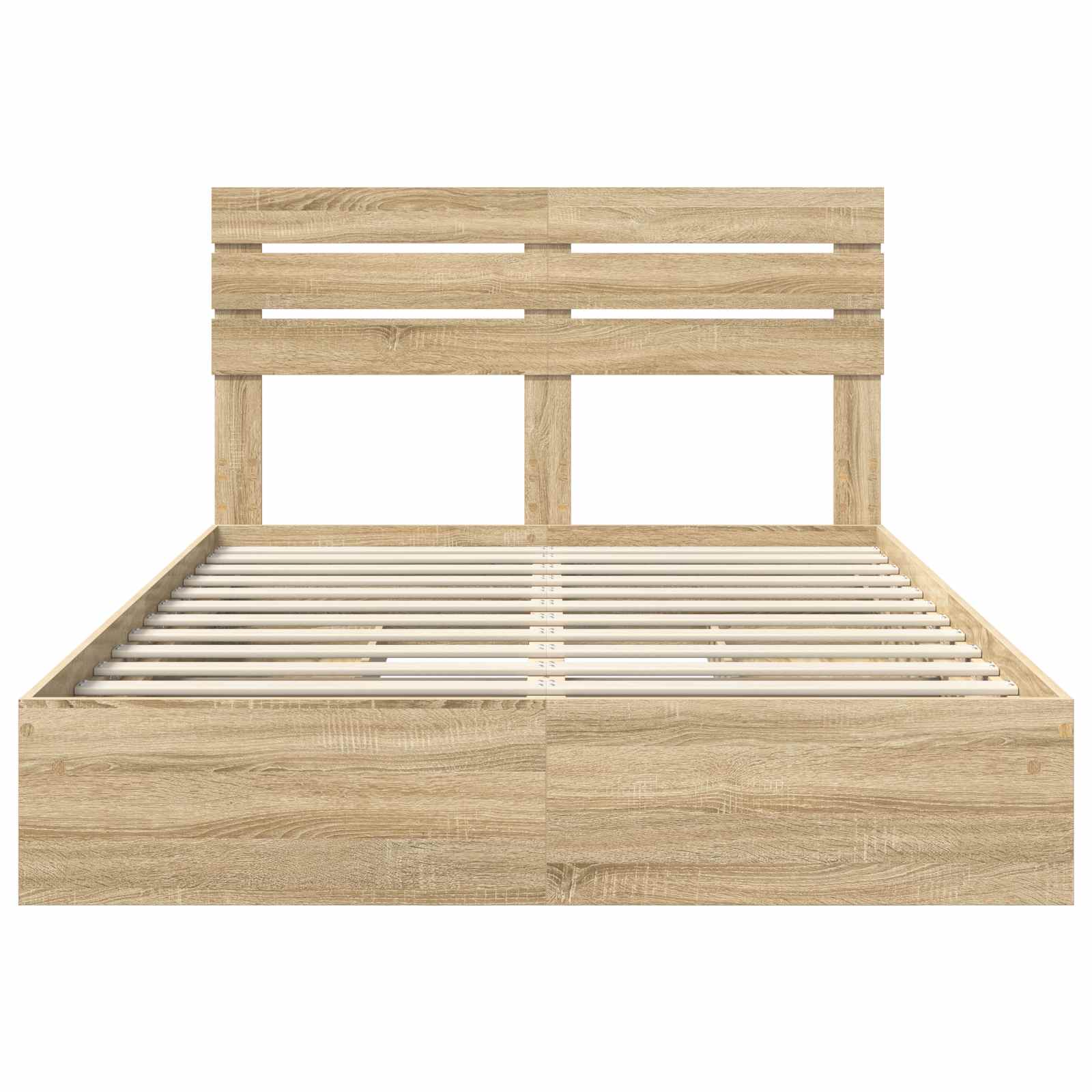 Letto con Contenitore con testiera Rovere Sonoma 160 x 200 cm | homemem39