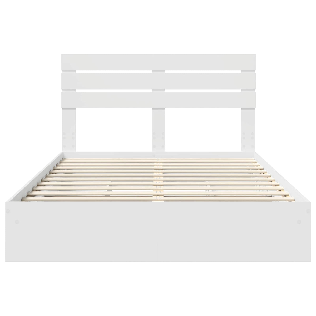 Letto con Contenitore Bianco 140 x 190 cm Legno ingegnerizzato