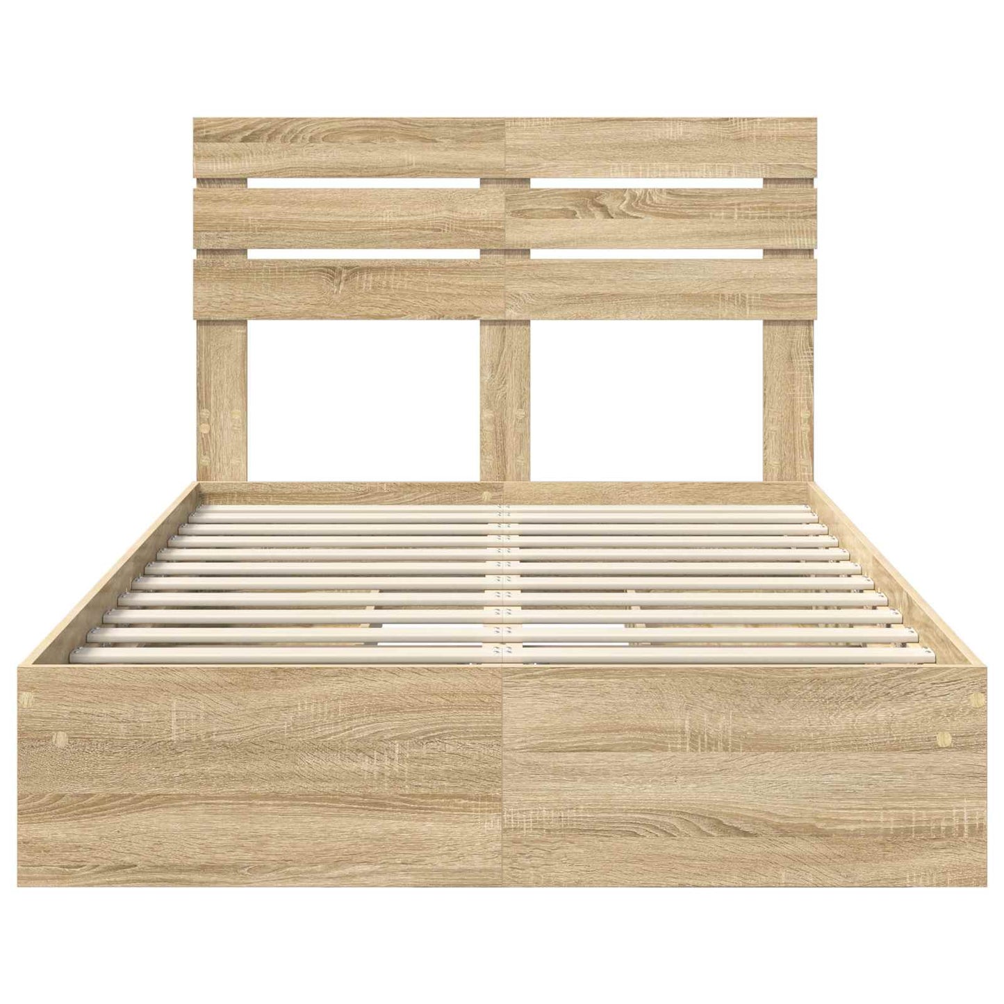 Letto con Contenitore con testiera Rovere Sonoma 135 x 190 cm | homemem39