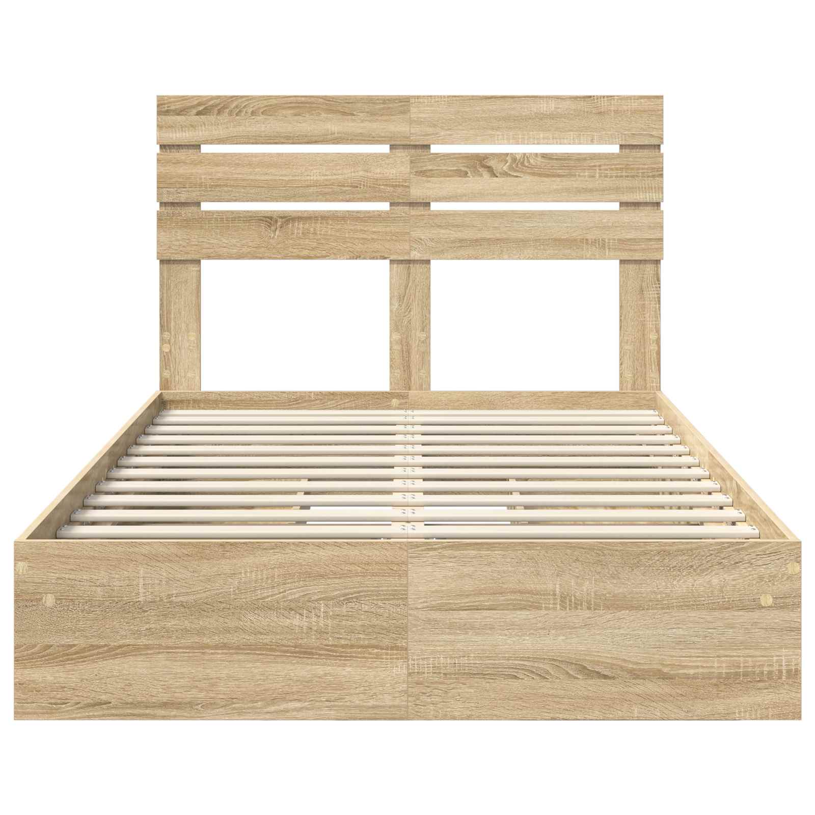 Letto con Contenitore con testiera Rovere Sonoma 135 x 190 cm | homemem39