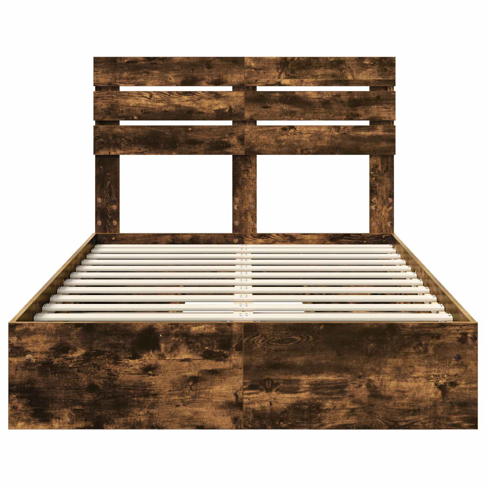 Letto con Contenitore con testiera Rovere fumé 135 x 190 cm | homemem39