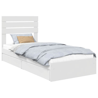 Letto con Contenitore Bianco 90 x 200 cm Legno multistrato | homemem39