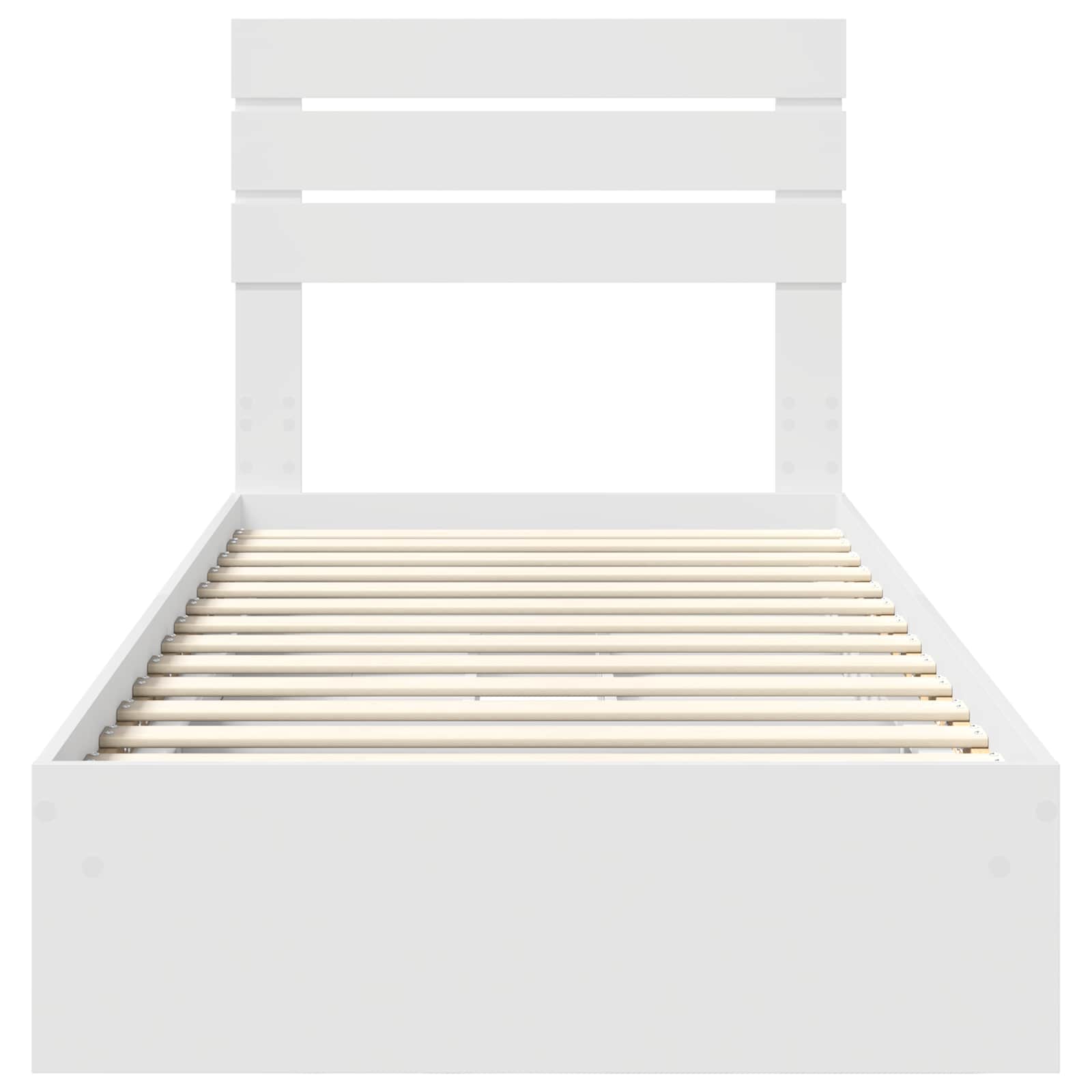 Letto con Contenitore Bianco 75 x 190 cm Legno multistrato | homemem39