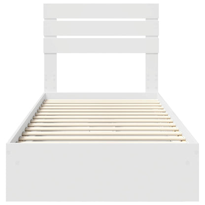 Letto con Contenitore Bianco 75 x 190 cm Legno multistrato | homemem39