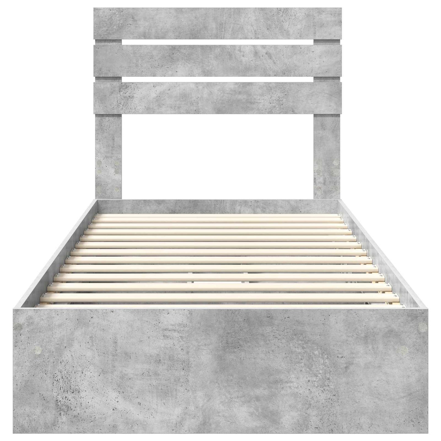 Letto con Contenitore con testiera Grigio cemento 70 x 190 cm | homemem39