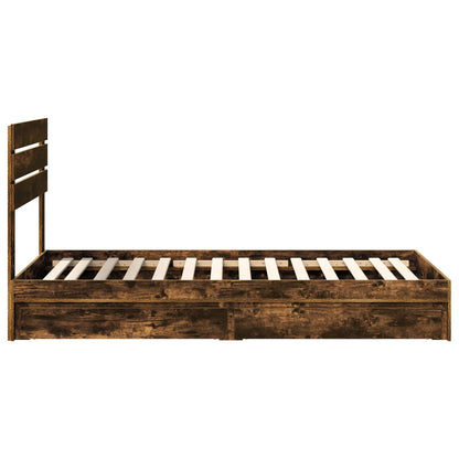 Letto con Contenitore Rovere fumé 75 x 190 cm Legno multistrato | homemem39