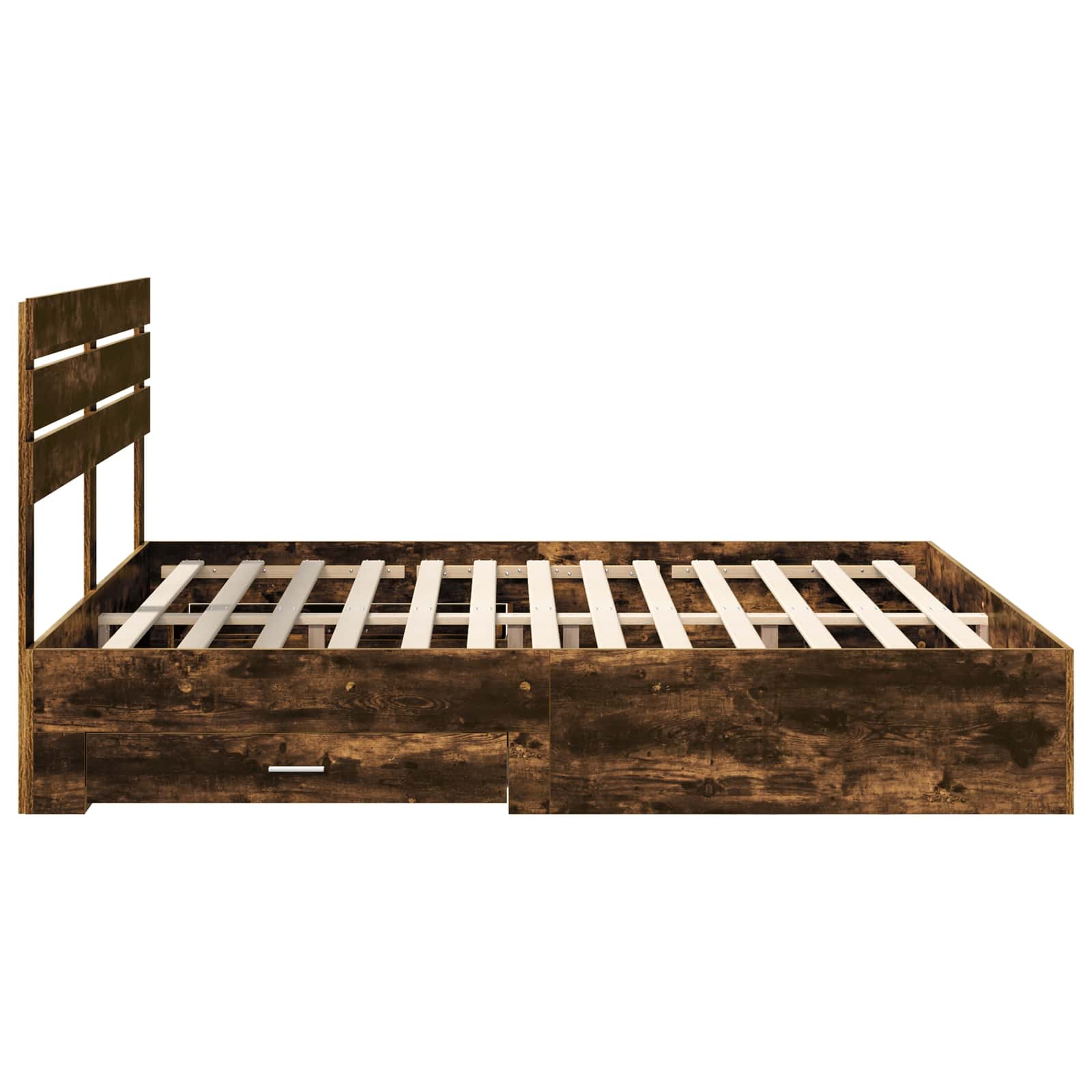 Struttura del letto Rovere fumé 200 x 200 cm Legno multistrato | homemem39
