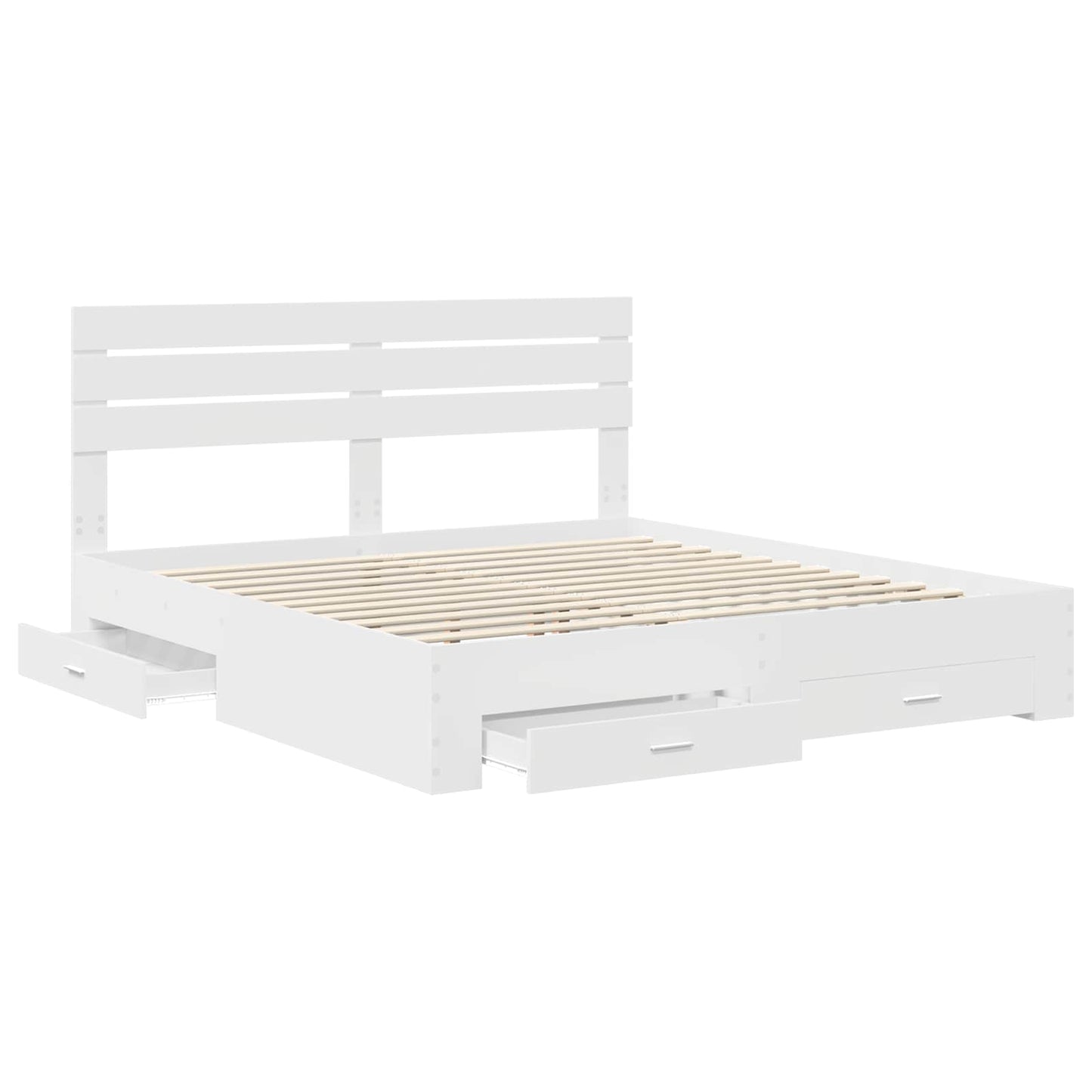 Struttura del letto con cassetto con testiera Legno multistrato | homemem39
