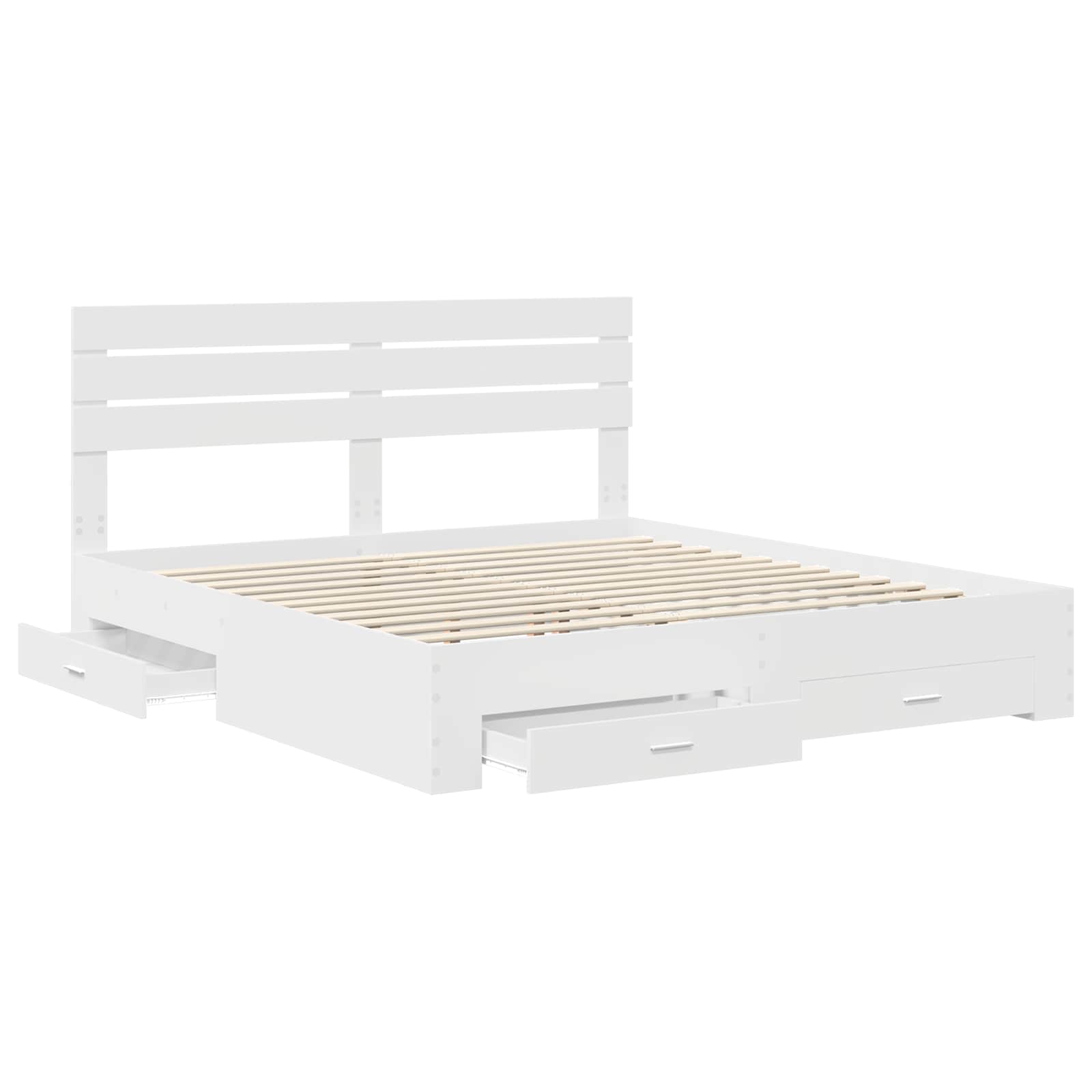 Struttura del letto con cassetto con testiera Legno multistrato | homemem39