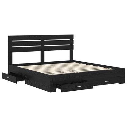 Struttura del letto con cassetto con testiera Legno multistrato | homemem39