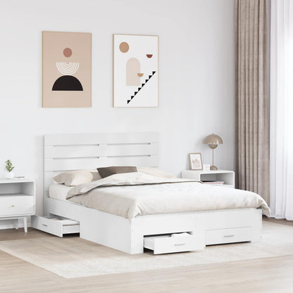 Struttura del letto con cassetto con testiera Legno multistrato | homemem39