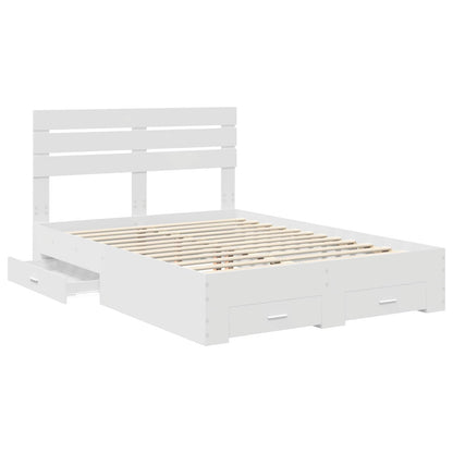 Struttura del letto con cassetto con testiera Legno multistrato | homemem39
