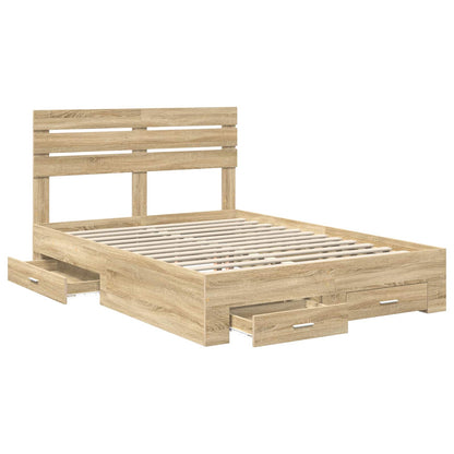 Struttura del letto con cassetto con testiera Legno multistrato | homemem39