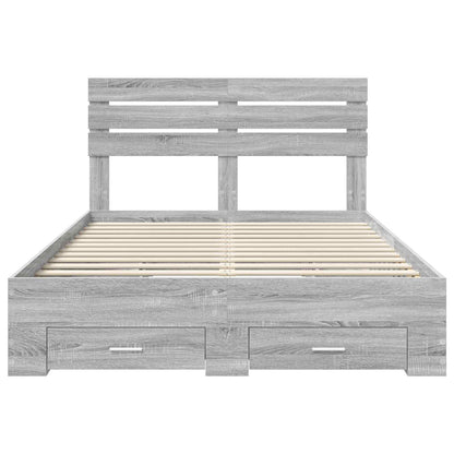 Struttura del letto con cassetto con testiera Legno multistrato | homemem39