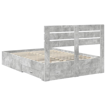 Struttura del letto con cassetto con testiera Legno multistrato | homemem39