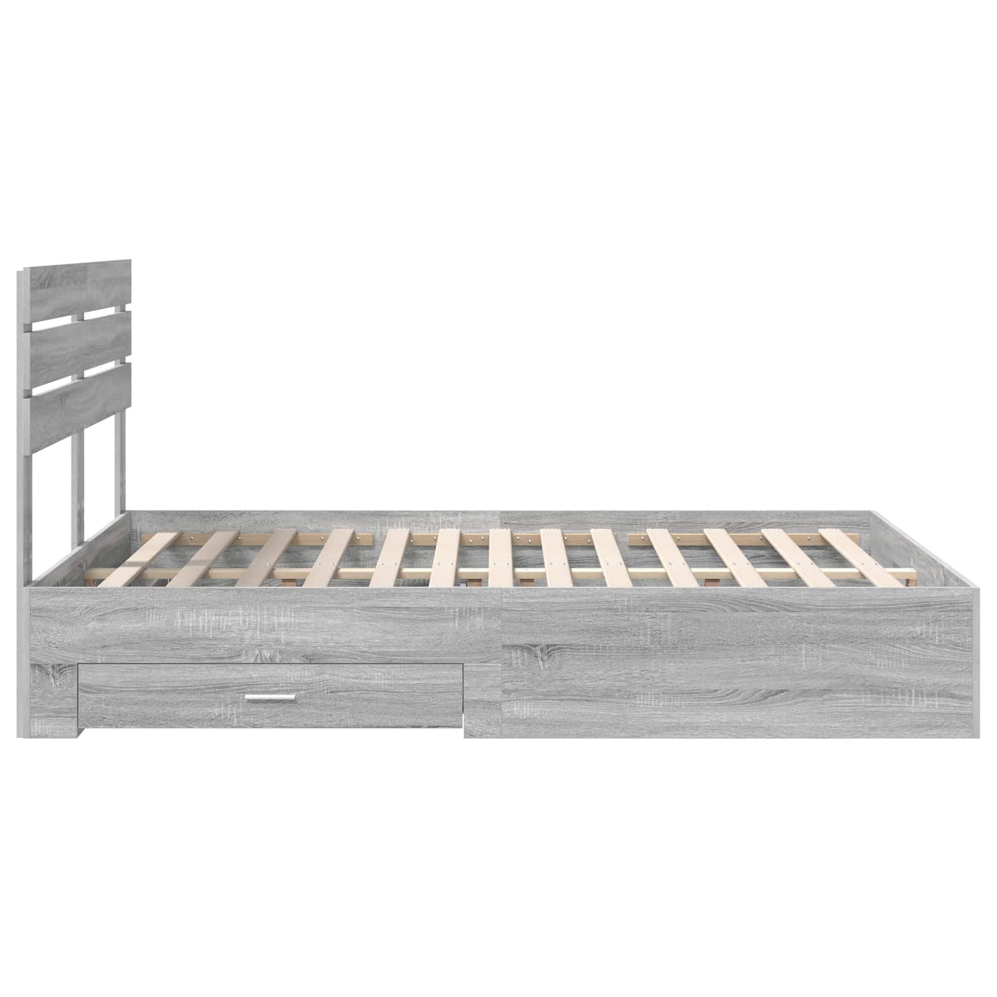 Struttura del letto con testiera Grigio Sonoma 140 x 200 cm | homemem39