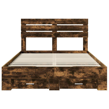 Struttura del letto con cassetto con testiera Legno multistrato | homemem39