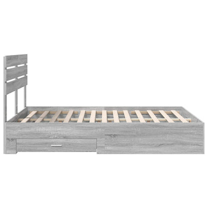 Struttura del letto con cassetto con testiera Legno multistrato | homemem39