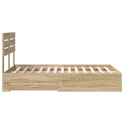 Struttura del letto con cassetto con testiera Legno multistrato | homemem39