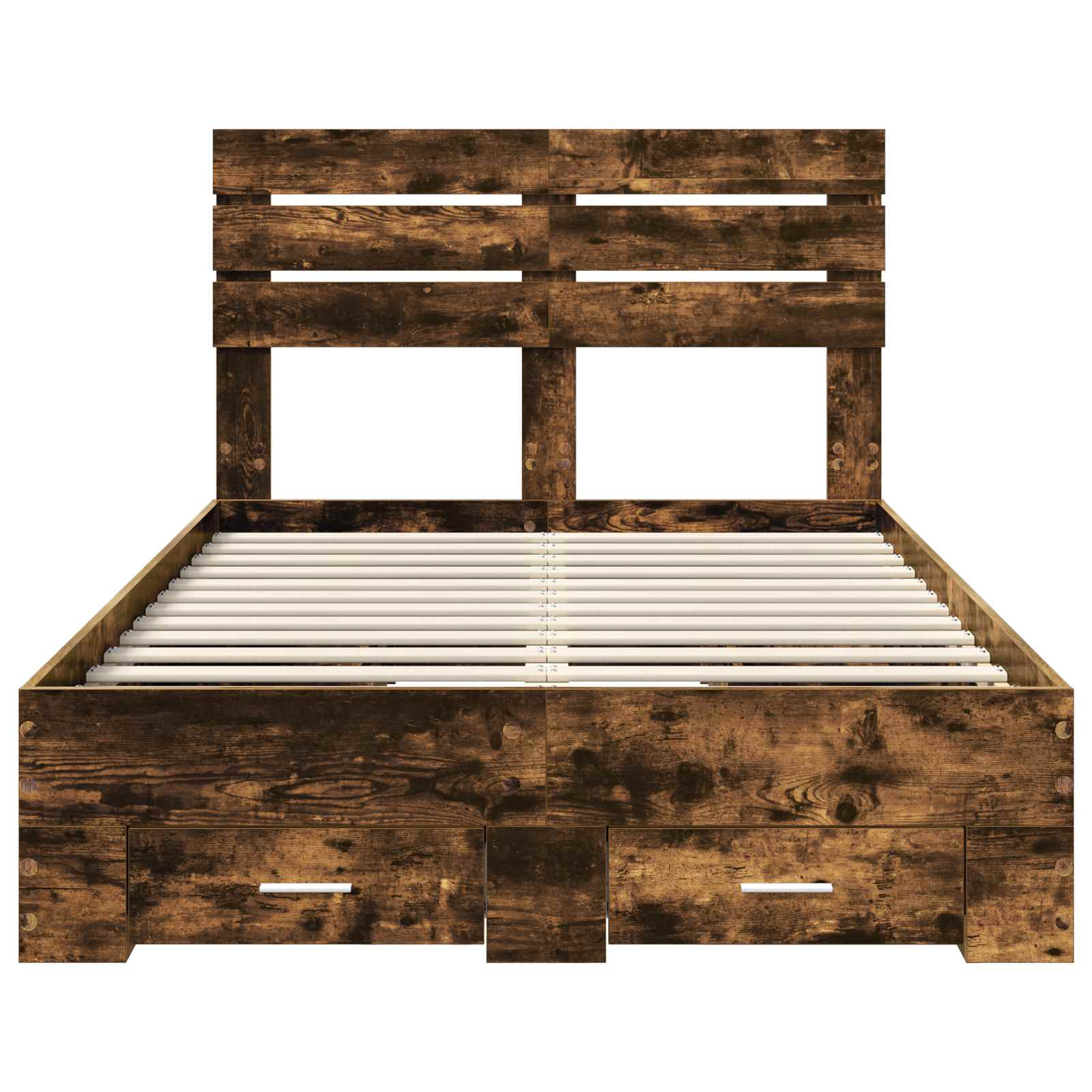 Struttura del letto Rovere fumé 135 x 190 cm Legno multistrato | homemem39