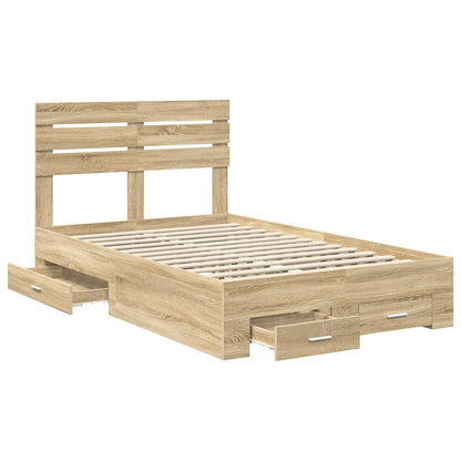 Struttura del letto con cassetto con testiera Legno multistrato | homemem39