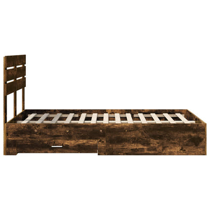Struttura del letto con cassetto con testiera Legno multistrato | homemem39