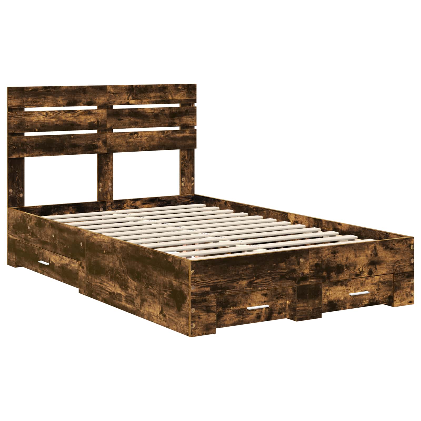 Struttura del letto Rovere fumé 120 x 190 cm Legno multistrato | homemem39