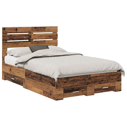 Struttura del letto con cassetto con testiera Legno multistrato | homemem39