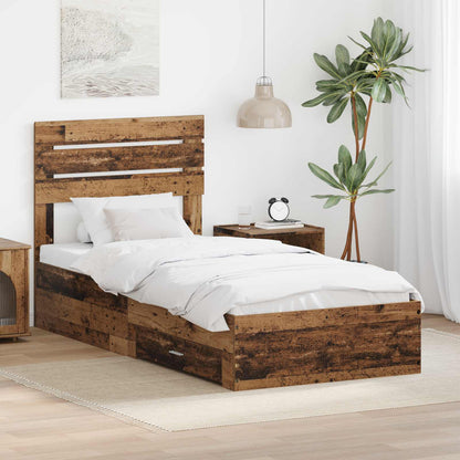 Struttura del letto con cassetto con testiera Legno multistrato | homemem39